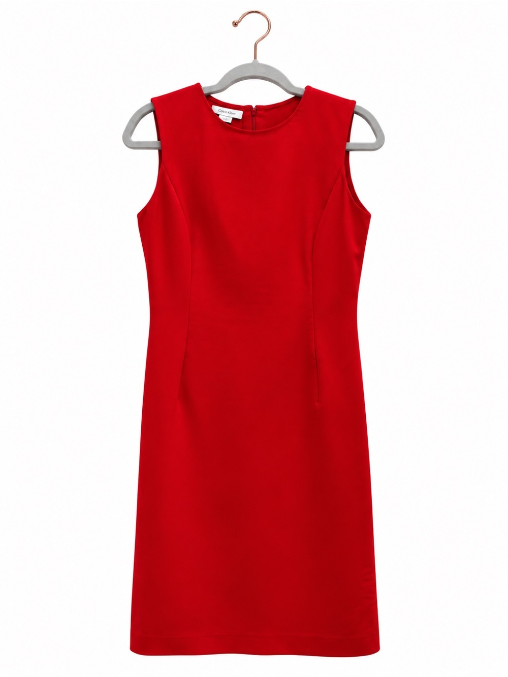 Oscar de la Renta Virgin Wool Red Sheath Dress Size 4